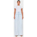 Light Blue Acid Wash Seam Detail Corset Waist Jeans