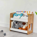 Dove Wooden Kids Bookshelf in White and Natural