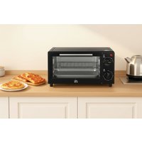Sleek 9L Multi-Function Mini Oven - Compact Convection Toaster, Adjustable Timer, Fast Cooking | Wowcher