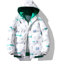 Men's Clothing New winter cotton jacket for men, thick and warm, unisex style, hooded trendy outerwear