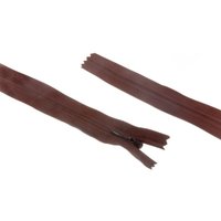 Concealed Invisible Closed End Zips Tan Brown