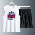 Men's vest suit Summer sleeveless printed Big Brother tank Tops + shorts suit tracksuit men y2k tracksuit Quick drying men's