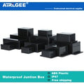 Black Waterproof Junction Box Outdoor Power Box Electrical Project Case Instrument Waterproof Junction Box Housing ABS Plastic