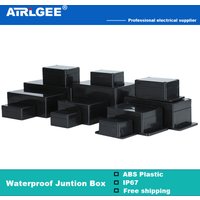 Black Waterproof Junction Box Outdoor Power Box Electrical Project Case Instrument Waterproof Junction Box Housing ABS Plastic