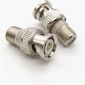 5pcs BNC Male Plug To F Female Jack Coax Connector Adapter For CCTV Camera Drop Shipping Support Silver monitor