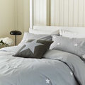 Helena Springfield Long Island Tufted Star Kingsize Duvet Cover Set, Grey