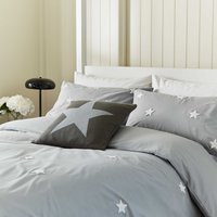 Helena Springfield Long Island Tufted Star Kingsize Duvet Cover Set, Grey