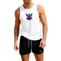 Men's European Size 2 Piece Beach Vest and Shorts Set Summer Casual Trendy Sportswear for Outdoor Jogging Basketball Training