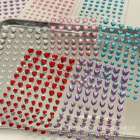 Multi Color Heart Rhinestone Face Stickers Under Eye Sparkle Gems for Kindergarten Reward Kids Makeup Decoration Bulk