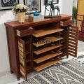 XL American country shoe cabinet solid wood living room porch cabinet multi-functional locker