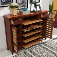 XL American country shoe cabinet solid wood living room porch cabinet multi-functional locker