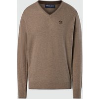 North Sails - Maglione con scollo a V e logo ricamatoNorth SailsFossil melangeS