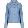 Coats / Jackets Feather Women's Stretch Cotton Denim Jacket in Hydrangea Blue - Amara Reya / 16 - Tokyo Laundry