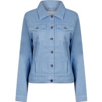 Coats / Jackets Feather Women's Stretch Cotton Denim Jacket in Hydrangea Blue - Amara Reya / 16 - Tokyo Laundry