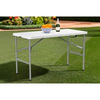 Heavy-Duty Folding Trestle Table - Weather-Resistant HDPE, 4ft & 6ft, Portable Outdoor Table | Wowcher