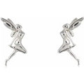 Silver Fairy Stud Earrings