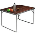Campingtisch Holzoptik Alu 80x60x70cm klappbar