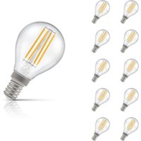 10-Pack Crompton Golfball LED Light Bulbs E14 4.2W (40W Eqv) Dim Warm White Clear Filament Round Small Screw