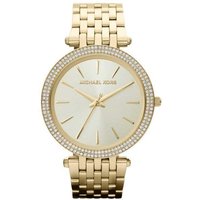 Michael Kors MK3191 Darci Glitz Gold Dial Pave Bezel Crystal Women's Watch