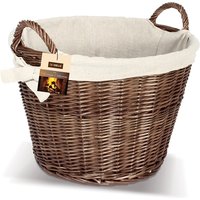 De Vielle Premium Natural Wicker Round Basket with Liner