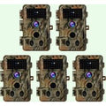 Pack x5 Caméras de Chasse 64MP 1296P 940nm IR Camera Chasse Infrarouge Vision Nocturne,0,1s Vitesse de Dclenchement Caméra de Jeu IP66 Étanche |A262 Vert