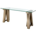 Casa Padrino Luxus Konsole Messing 90 x 25 x H. 90 cm - WohnzimmermÃ¶bel