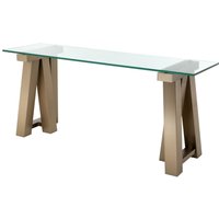 Casa Padrino Luxus Konsole Messing 90 x 25 x H. 90 cm - WohnzimmermÃ¶bel