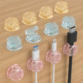 3 transparent color magnetic cable organizer, data cable holder, desktop phone charging cable, charger clip, storage tool