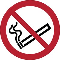 Pictogram bordje Djois Rookverbod Ø200mm rood