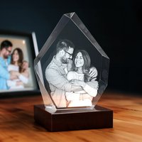 3D Memory Crystal™ - Tabletop - Hexagon-Standard / Large