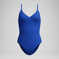 Maillot de bain Femme V-Back uni bleu