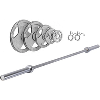 Ironman 100kg Olympic Tri-grip Weight Set with 72" Olympic Weight Bar
