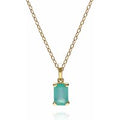 Classic Baguette Emerald Pendant in 9ct Yellow Gold