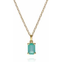 Classic Baguette Emerald Pendant in 9ct Yellow Gold