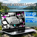New 15.6 " Laptop Intel Core I9-9880H 32GB RAM 2TB SSD Ultra Slim Gaming Laptop 1920*1080 Windows 11 Office Study Home Use
