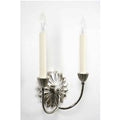 Etoile N821 Traditional Solid Brass Nickel Plated 2 Light Wall Light