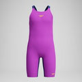 Combinaison partielle Fille Fastskin Endurance+ Max à dos ouvert violet/bleu marine
