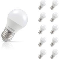 10-Pack Crompton Golfball LED Light Bulbs E27 4.2W (40W Eqv) Warm White Opal Round Screw Frosted