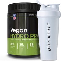 Vegan Hydro Pro Hydrolysed Protein | 1KG | + 600ml Shaker White
