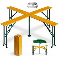 Statafel XXL Quattro Hout 241x241x104cm Inklapbaar