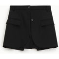 Jupe-short à poches avant et double boutonnage