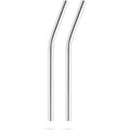 Two Silver 110mm Straws
