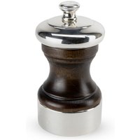 Nobility in materials and lines for the Palace salt mill. This manual mill is a reissue of the oldest Peugeot model. It combines aged wood with hallmarked silver-plated metal. Real jewelry for the table. Palace