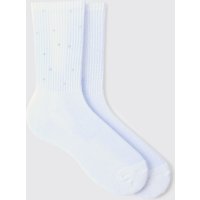 Calcetines Con Incrustaciones, Blanco