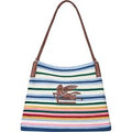 Libra striped fabric shopping bag