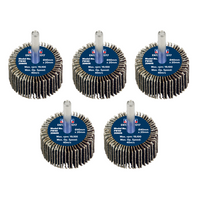 Sealey Abrasive Flap Wheel Ø40 x 20mm 60Grit Ø6mm Shaft - Pack of 5