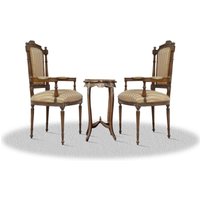 Casa Padrino Barock Wohnzimmerstuhl Set mit Beistelltisch - Barock MÃ¶bel