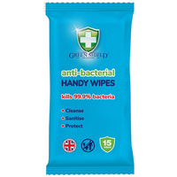 Green Shield Anti-Bacterial Wipes - 15 pcs