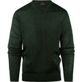 Steppin' Out Trui V-hals Merinowol Donkergroen - maat 3XL