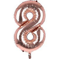 Cijfer Ballon '8' Rosé (100CM)